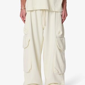 mnml Side Cargo Pocket Sweatpants - Off White Size SOff White / S